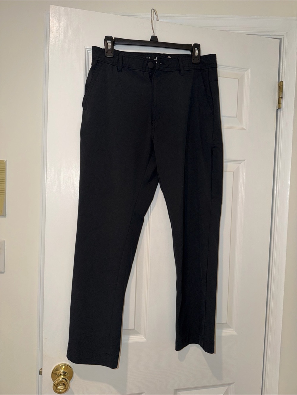 Hurley Men's Black Straight-Leg pants w/ stretch activewear